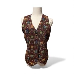 🔻Worthington 90s Tapestry Vest Baroque Jacquard M